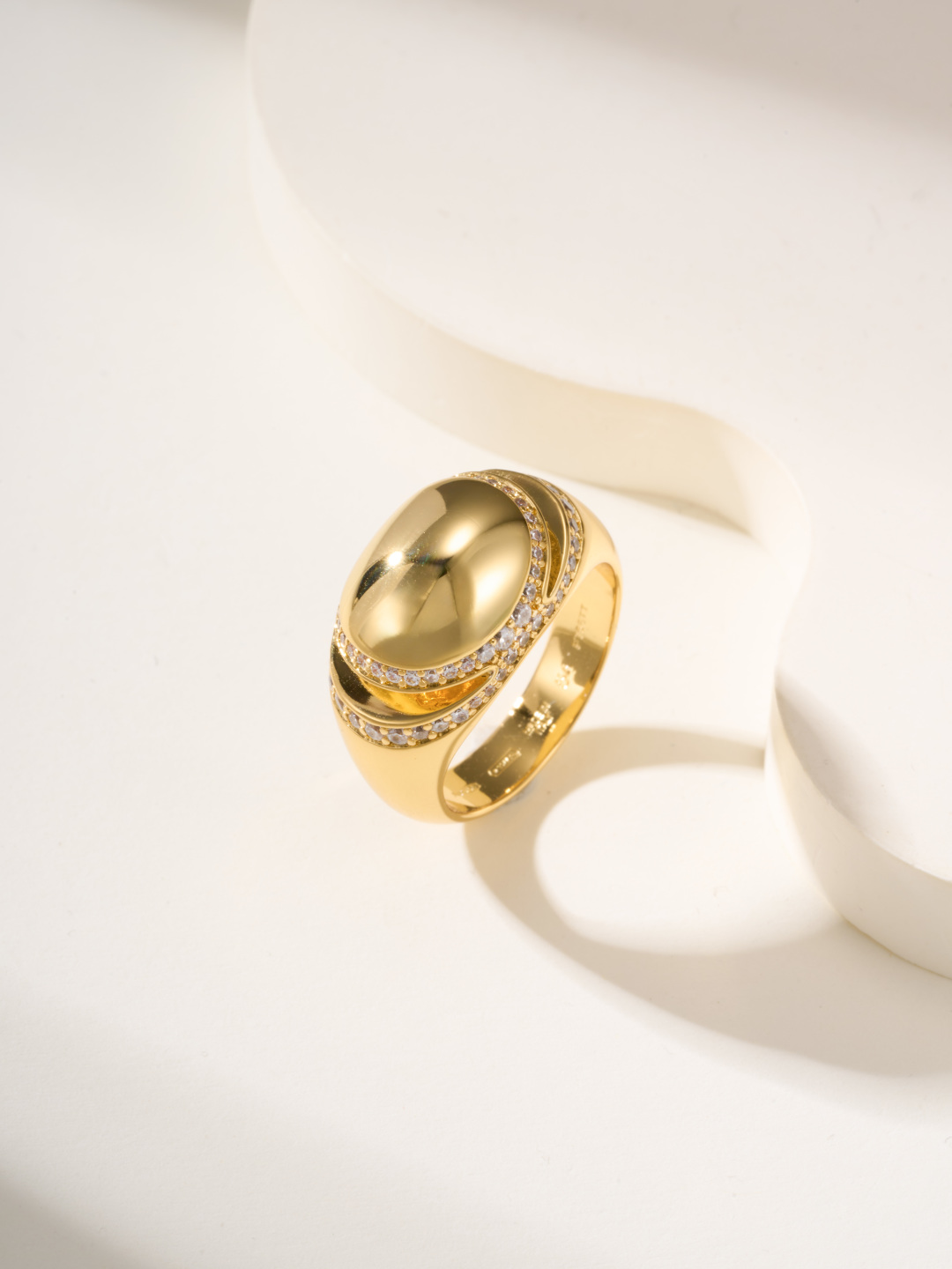 Bulgari Cabochon Ring: Gold & Diamond Accent, Sizes 6-9, Timeless Elegance 8 cmp i1747936793479 6628 0 9