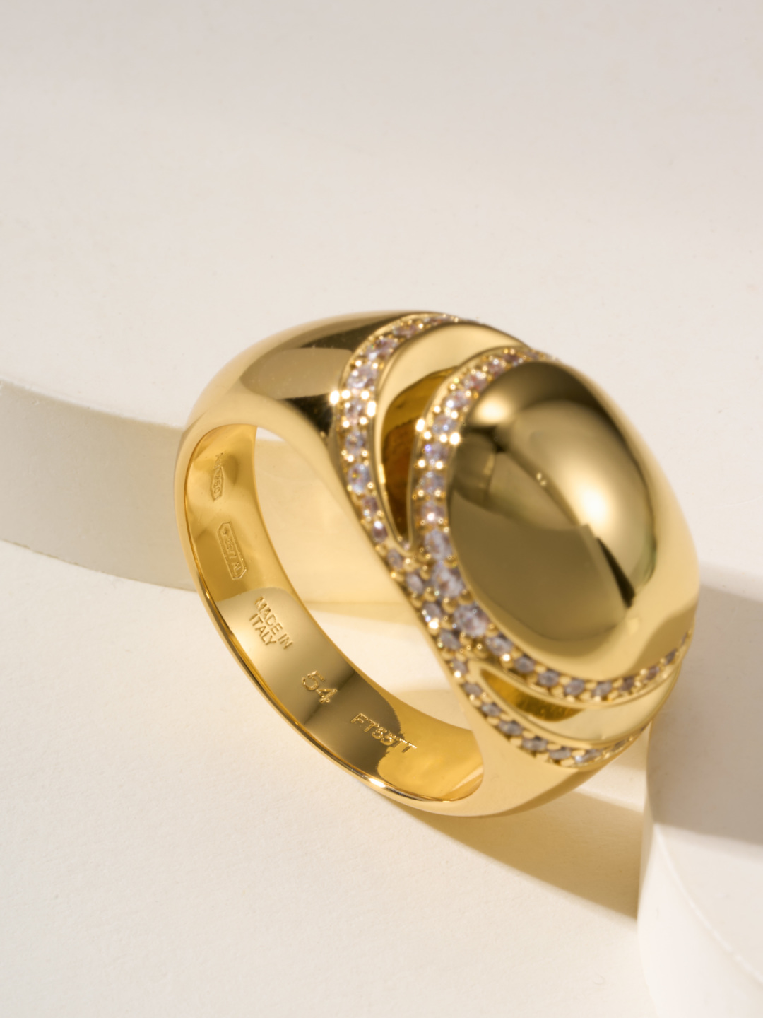 Bulgari Cabochon Ring: Gold & Diamond Accent, Sizes 6-9, Timeless Elegance 9 cmp i1747936793502 4824 0 7