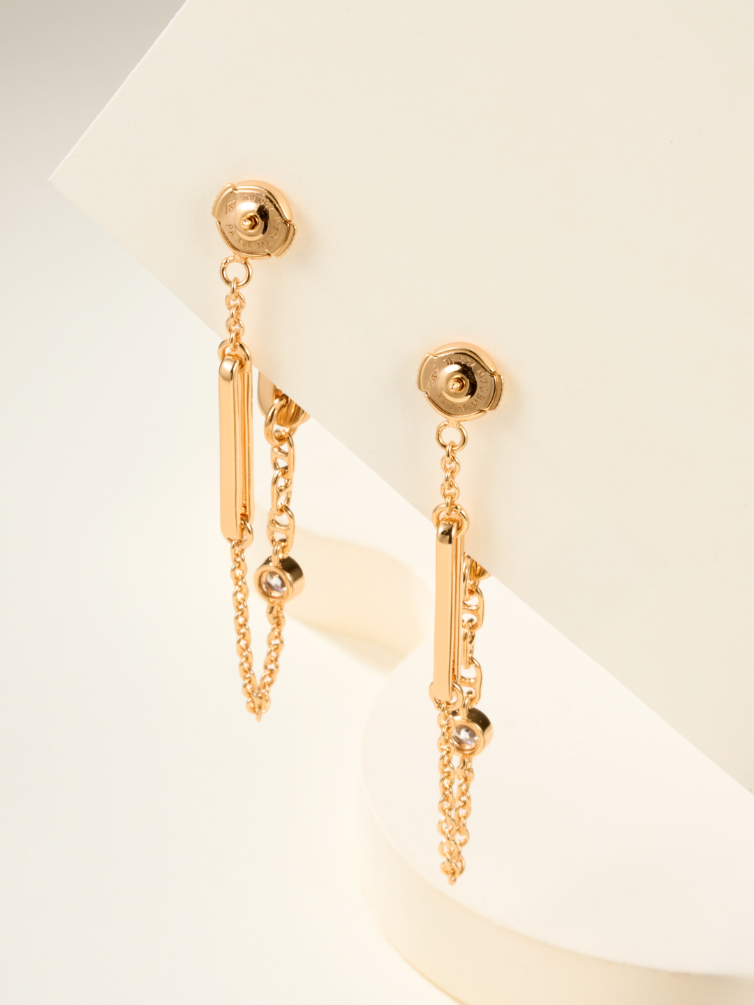 Hermes Chaîne d'Ancre Chaos Gold Earrings with Diamonds Dangles 6 cmp i1755767557170 7193 0 7