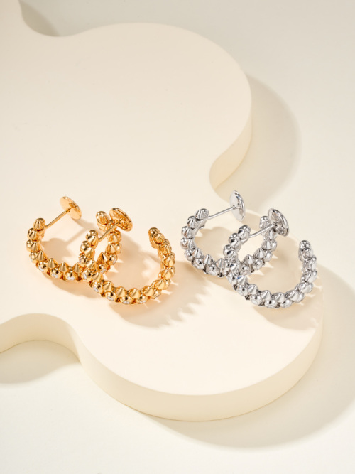 Cartier Clash de Earrings: Rose Gold & White Gold, CNC Crafted Studded Jewelry 1 Cartier Clash de Earrings: Rose Gold & White Gold, CNC Crafted Studded Jewelry