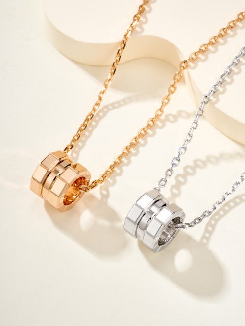 Chopard Ice Cube Necklace, Geometric Design, Adjustable Length, Gold & Silver 1 Chopard Ice Cube Necklace, Geometric Design, Adjustable Length, Gold & Silver