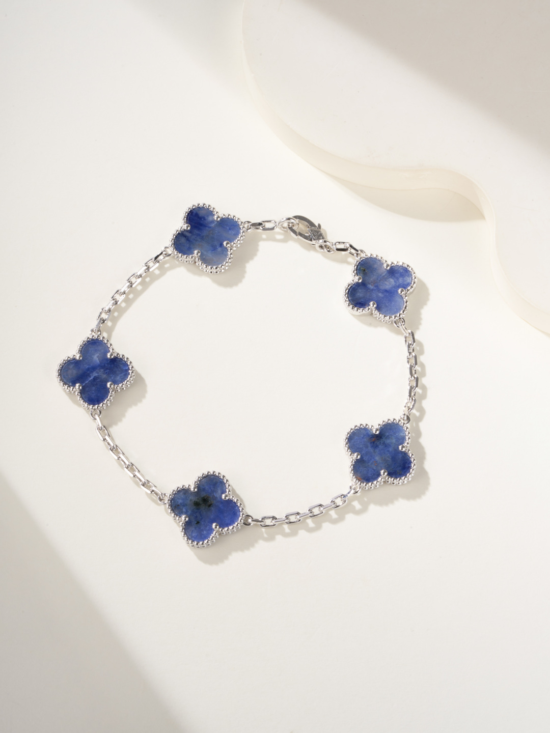 Van Cleef & Arpels 5-Motif Bracelet Pietersite Diamond Clasp