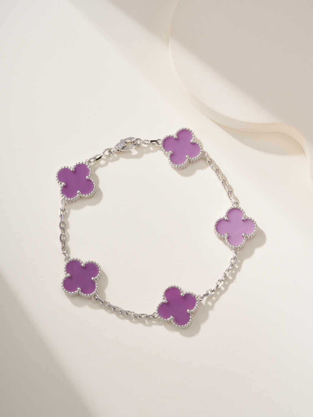 Van Cleef & Arpels Bracelet Violet Five Flower Four Leaf Clover