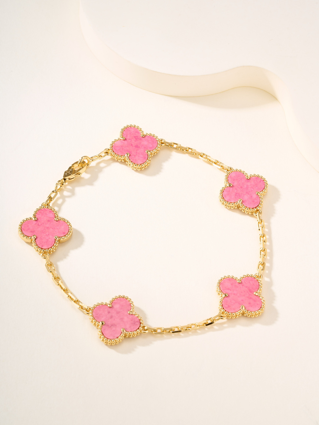 Van Cleef & Arpels Bracelet Rhodonite 5 Motifs