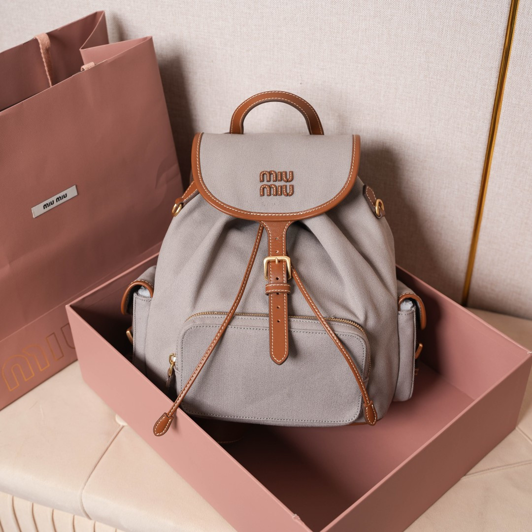 Miu Miu Hot sale at miumiu counters. Hot sale at miumiu counters. Hot sale at miumiu counters. New college style backpack.