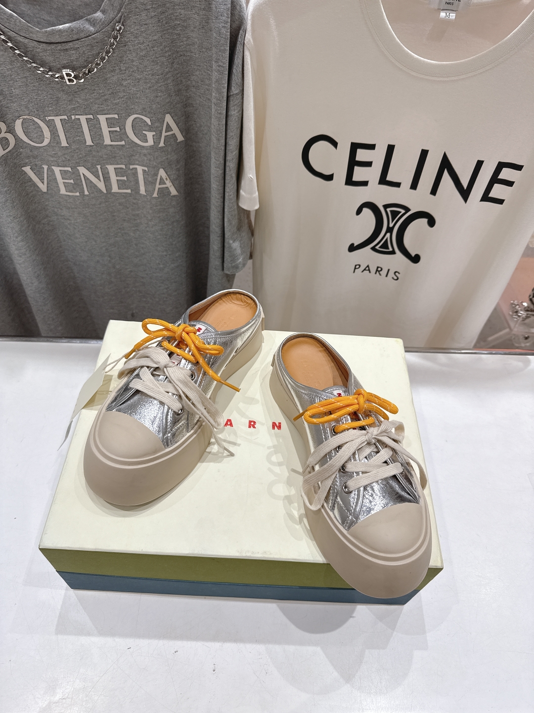 高品质升级版
  Marni|玛丽珍大头半托系带娃娃鞋‼️升级大底，原版一致套楦工艺，升级最新官方原版包
