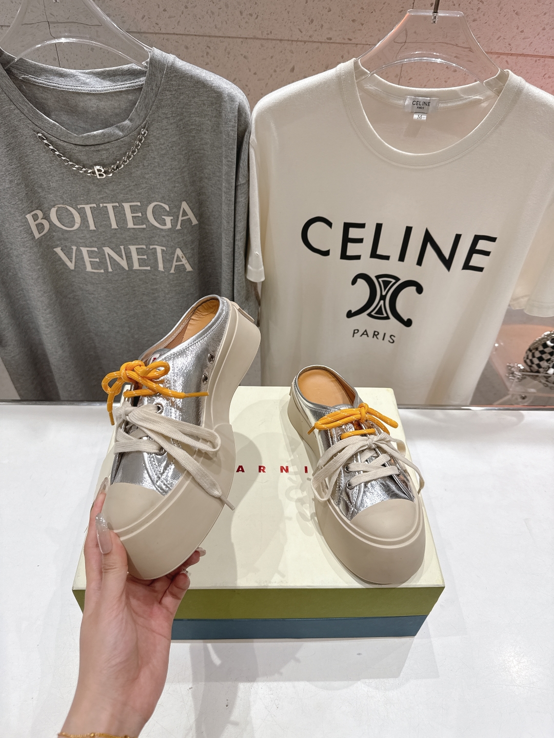 高品质升级版
  Marni|玛丽珍大头半托系带娃娃鞋‼️升级大底，原版一致套楦工艺，升级最新官方原版包