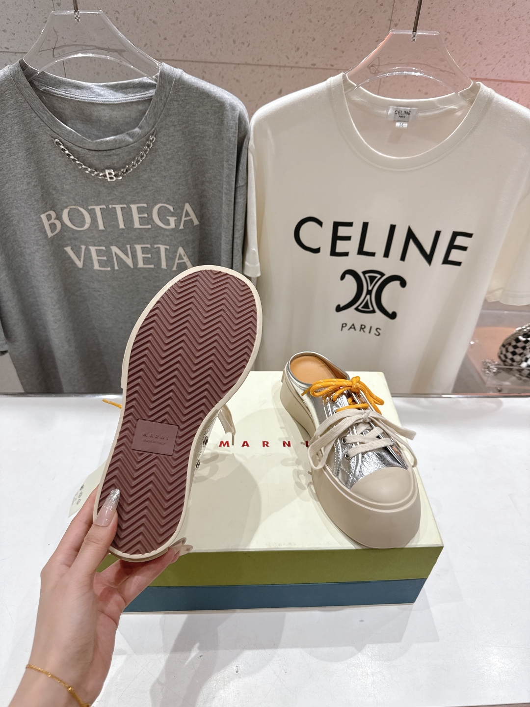 高品质升级版
  Marni|玛丽珍大头半托系带娃娃鞋‼️升级大底，原版一致套楦工艺，升级最新官方原版包