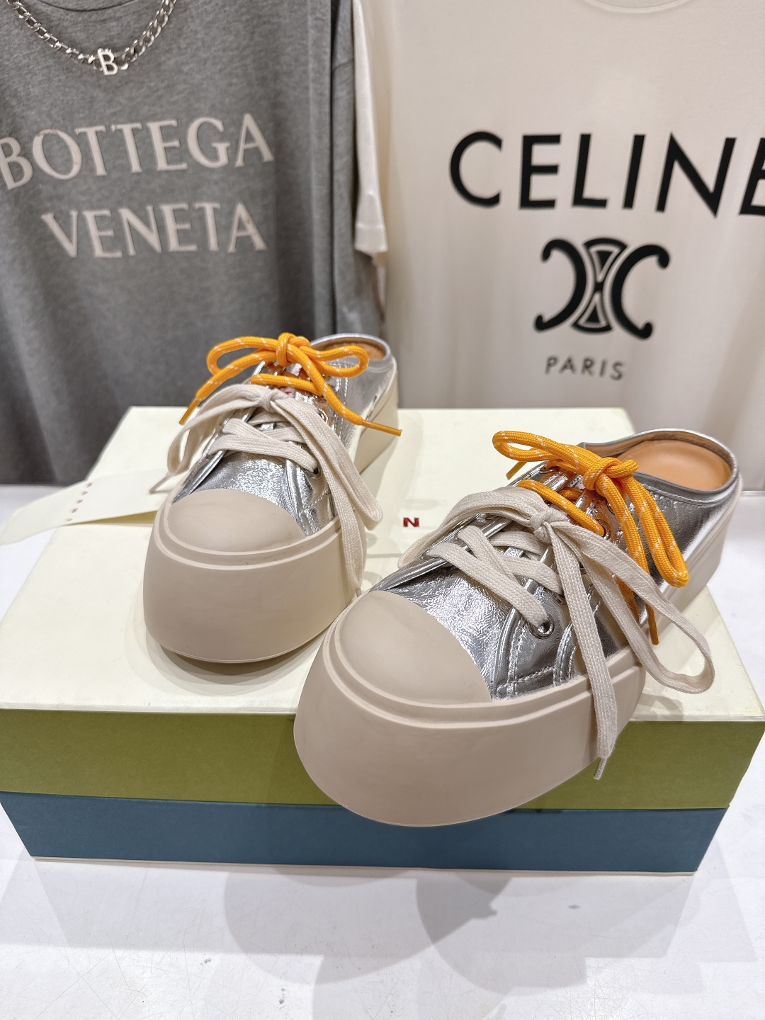 高品质升级版
  Marni|玛丽珍大头半托系带娃娃鞋‼️升级大底，原版一致套楦工艺，升级最新官方原版包