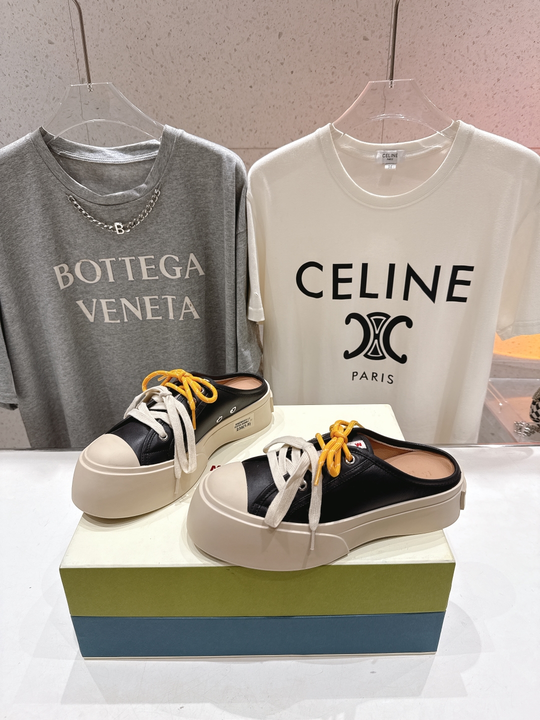 高品质升级版
  Marni|玛丽珍大头半托系带娃娃鞋‼️升级大底，原版一致套楦工艺，升级最新官方原版包