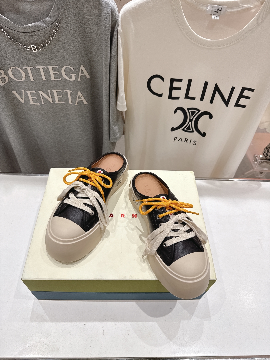 高品质升级版
  Marni|玛丽珍大头半托系带娃娃鞋‼️升级大底，原版一致套楦工艺，升级最新官方原版包