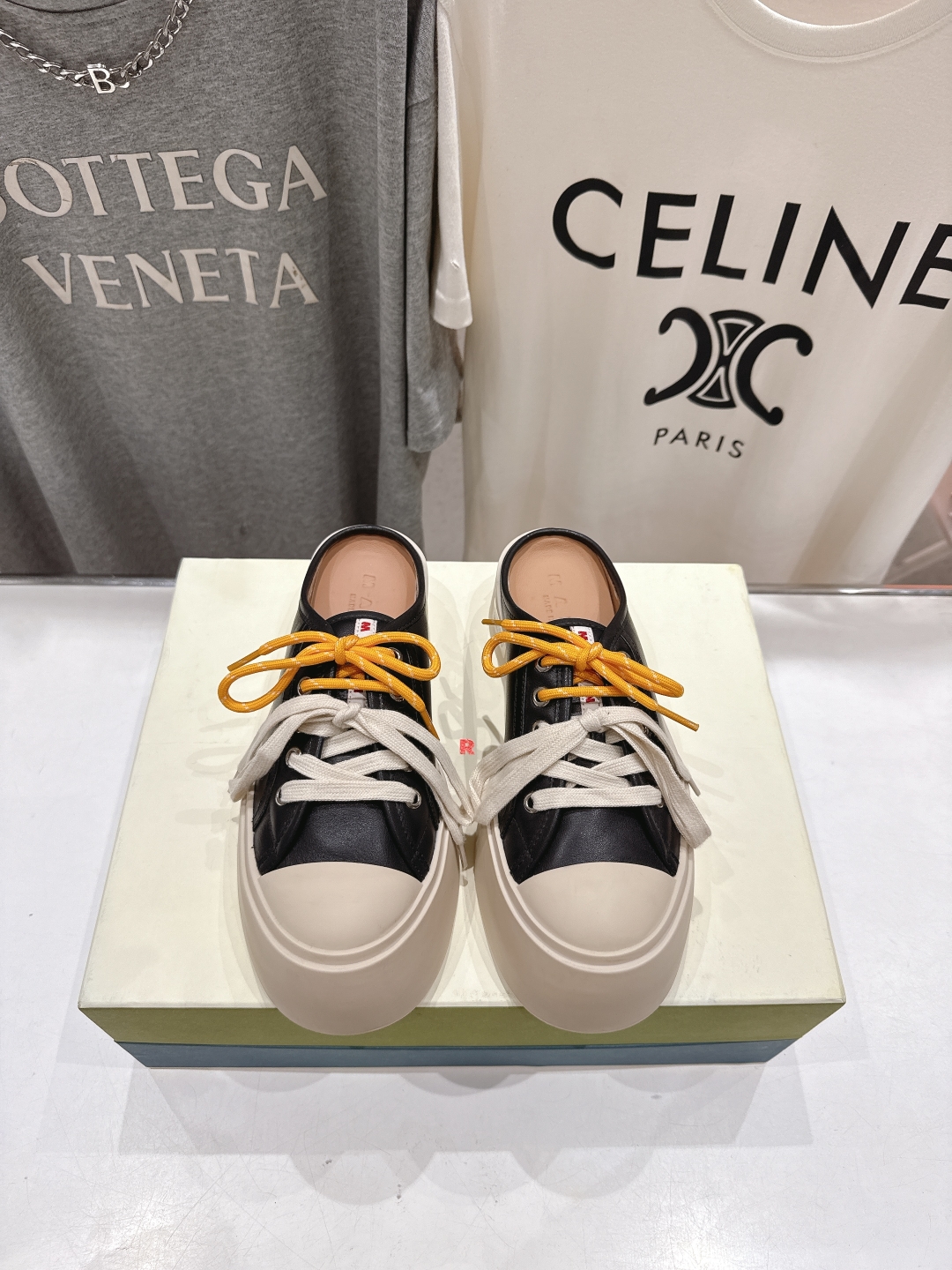高品质升级版
  Marni|玛丽珍大头半托系带娃娃鞋‼️升级大底，原版一致套楦工艺，升级最新官方原版包