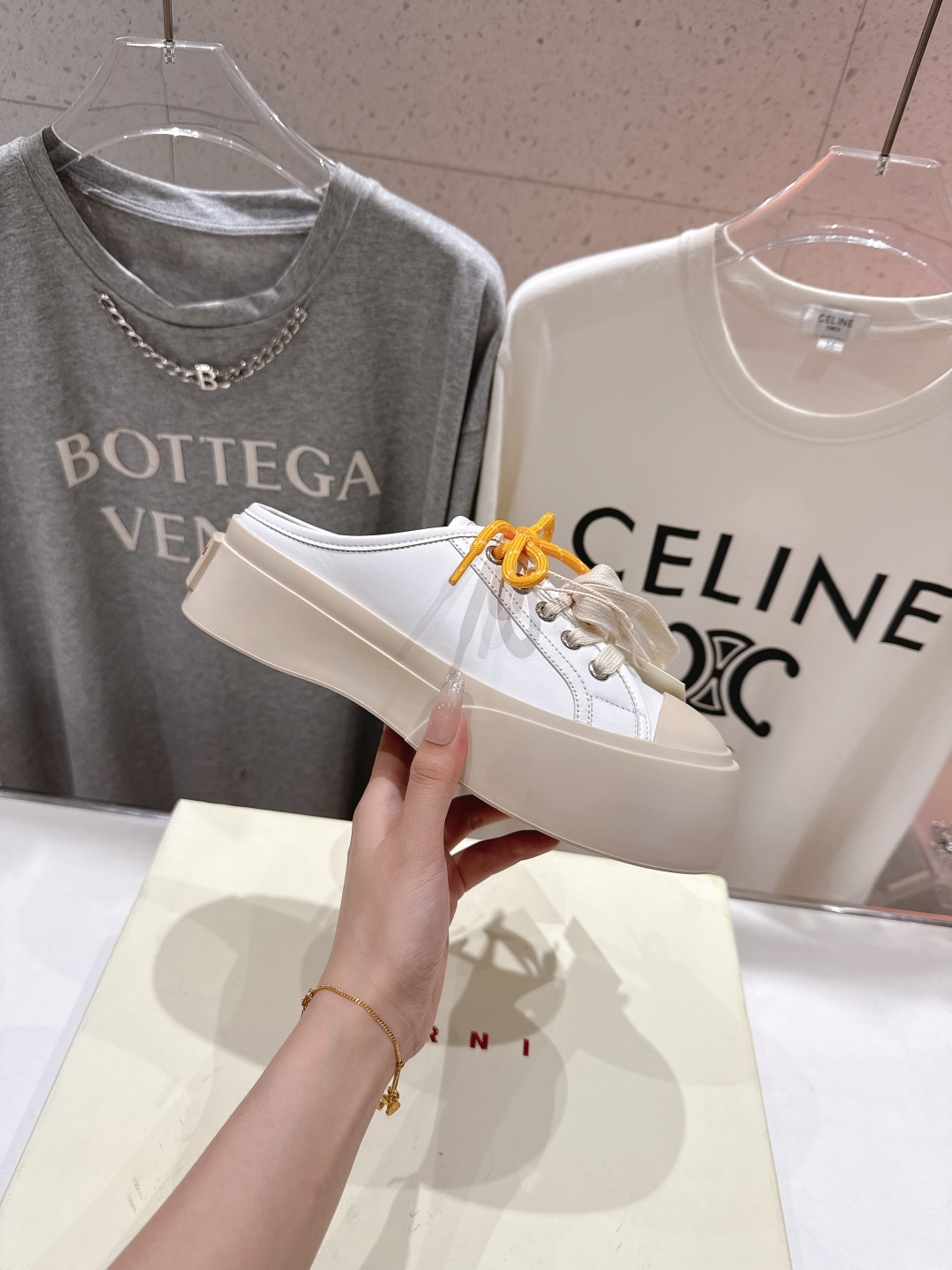 高品质升级版
  Marni|玛丽珍大头半托系带娃娃鞋‼️升级大底，原版一致套楦工艺，升级最新官方原版包