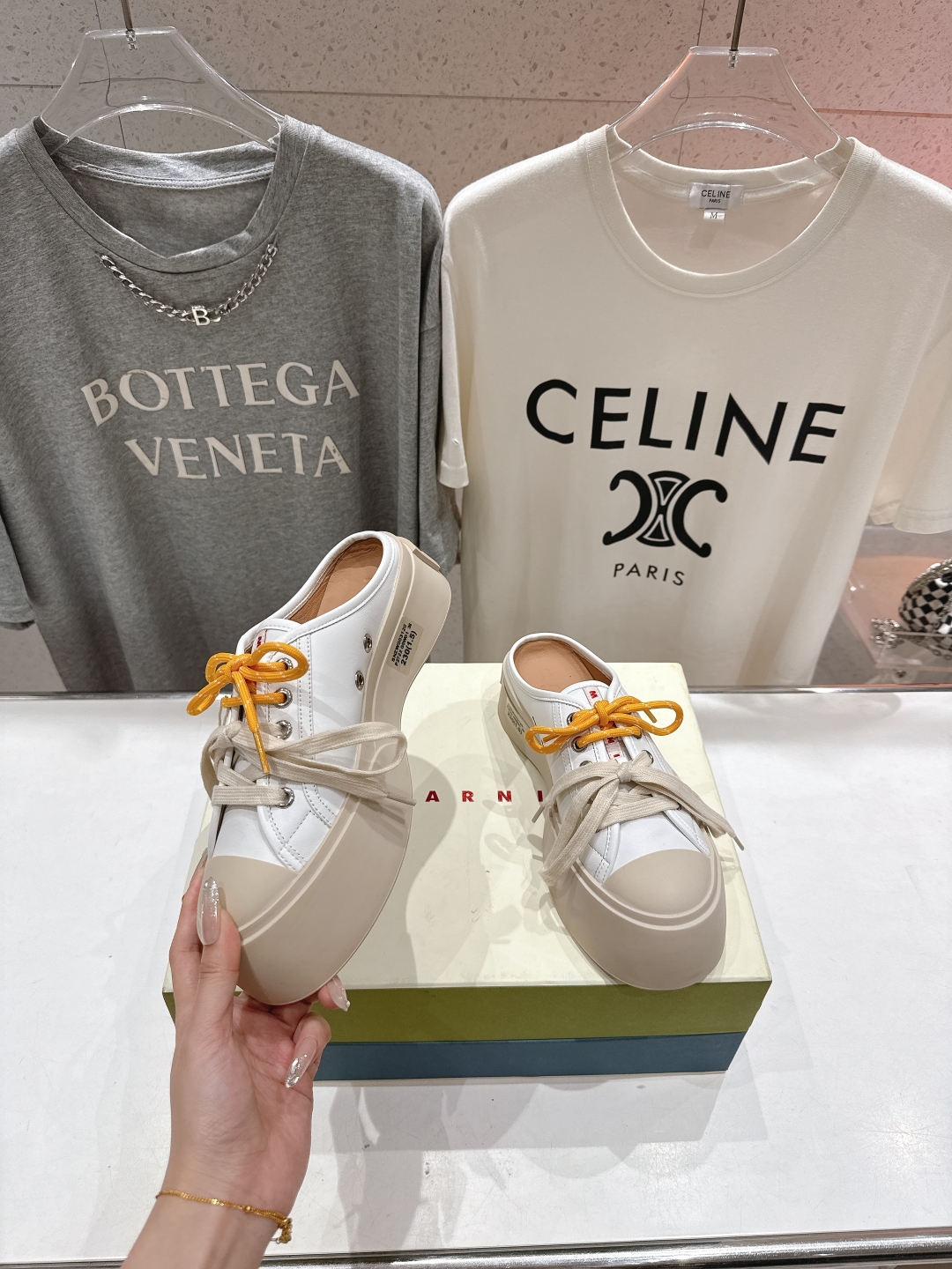 高品质升级版
  Marni|玛丽珍大头半托系带娃娃鞋‼️升级大底，原版一致套楦工艺，升级最新官方原版包