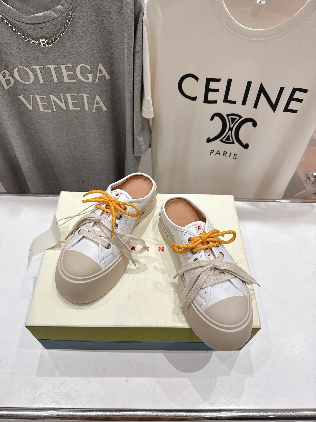 高品质升级版
  Marni|玛丽珍大头半托系带娃娃鞋‼️升级大底，原版一致套楦工艺，升级最新官方原版包