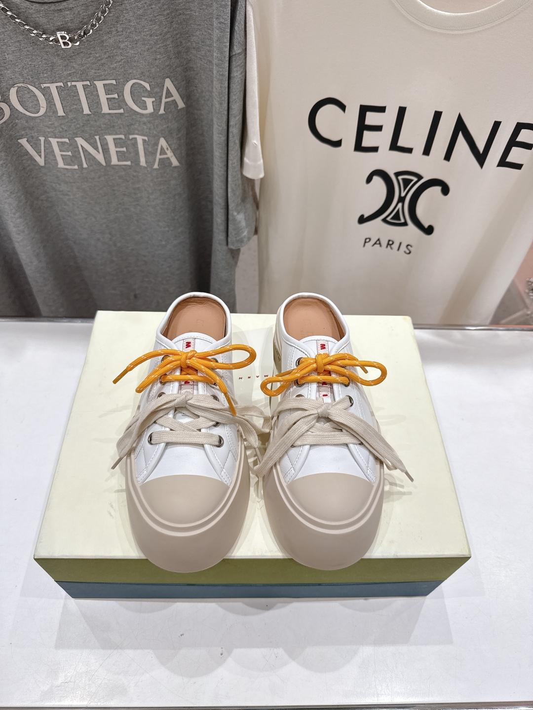 高品质升级版
  Marni|玛丽珍大头半托系带娃娃鞋‼️升级大底，原版一致套楦工艺，升级最新官方原版包