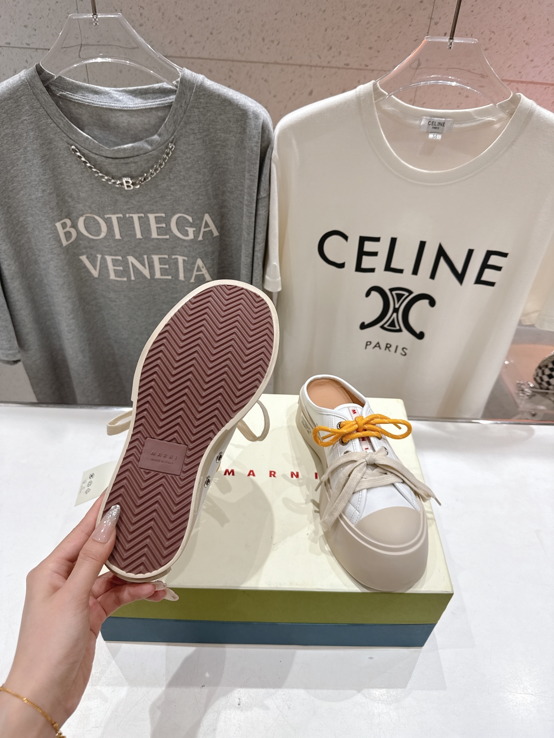 高品质升级版
  Marni|玛丽珍大头半托系带娃娃鞋‼️升级大底，原版一致套楦工艺，升级最新官方原版包