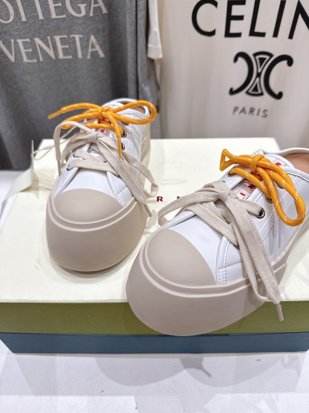 高品质升级版
  Marni|玛丽珍大头半托系带娃娃鞋‼️升级大底，原版一致套楦工艺，升级最新官方原版包