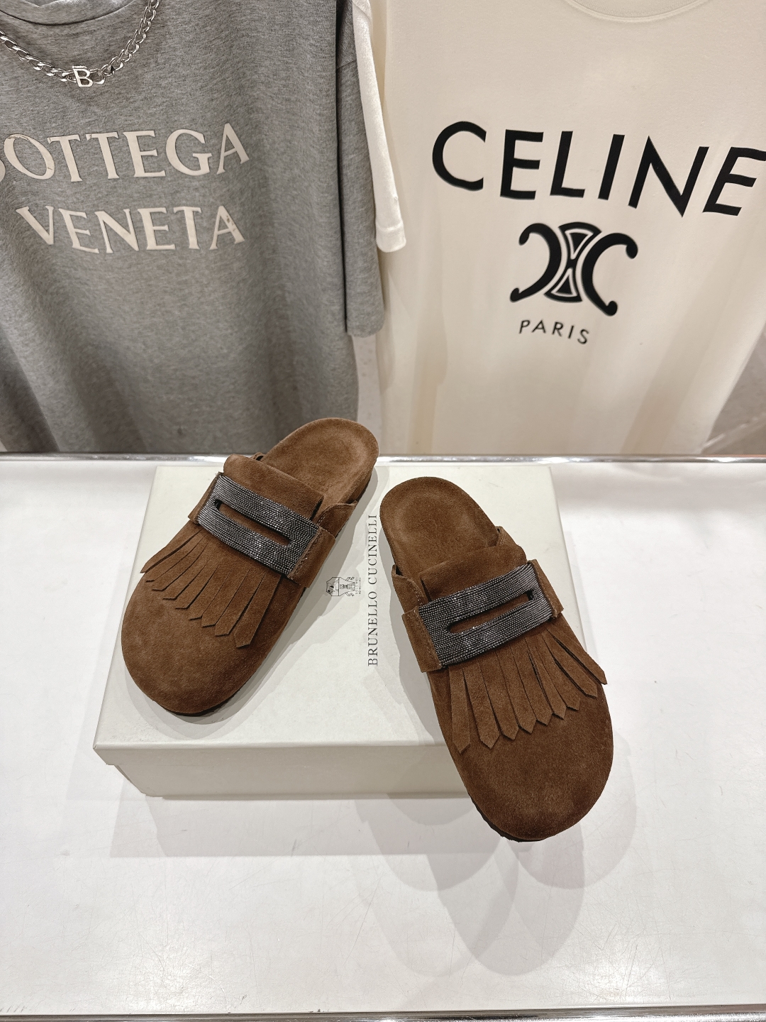 高版本出厂
  Brunello Cucinelli 新款BC 2025ss勃肯沙滩半包拖鞋，博肯凉鞋
