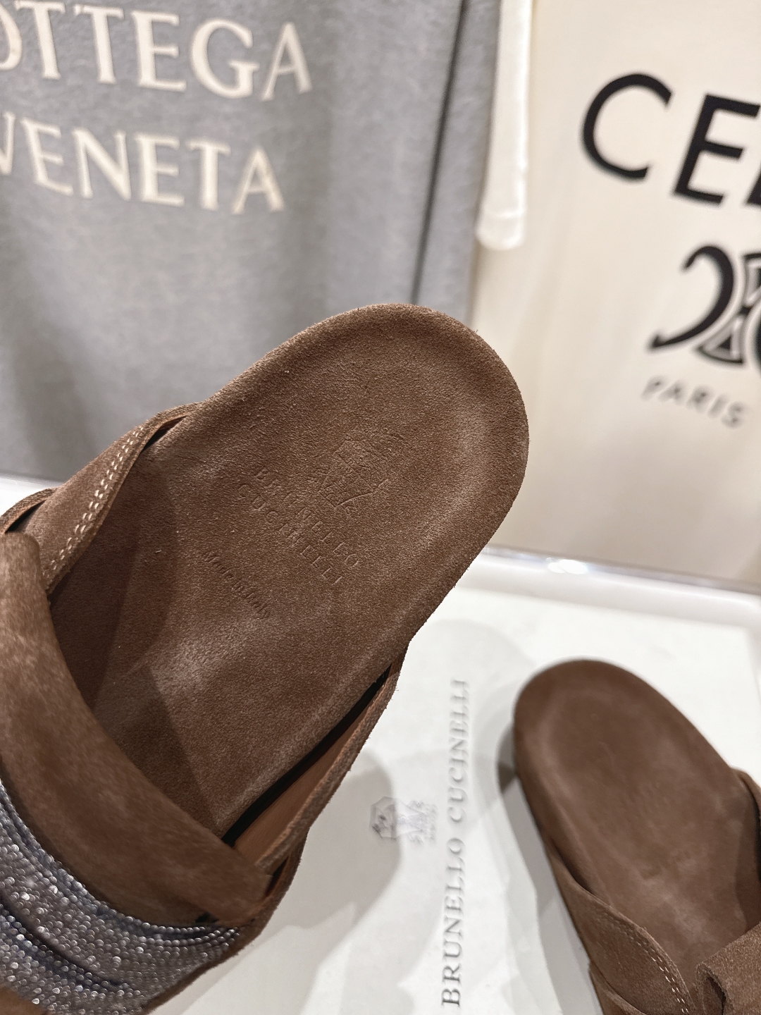 高版本出厂
  Brunello Cucinelli 新款BC 2025ss勃肯沙滩半包拖鞋，博肯凉鞋
