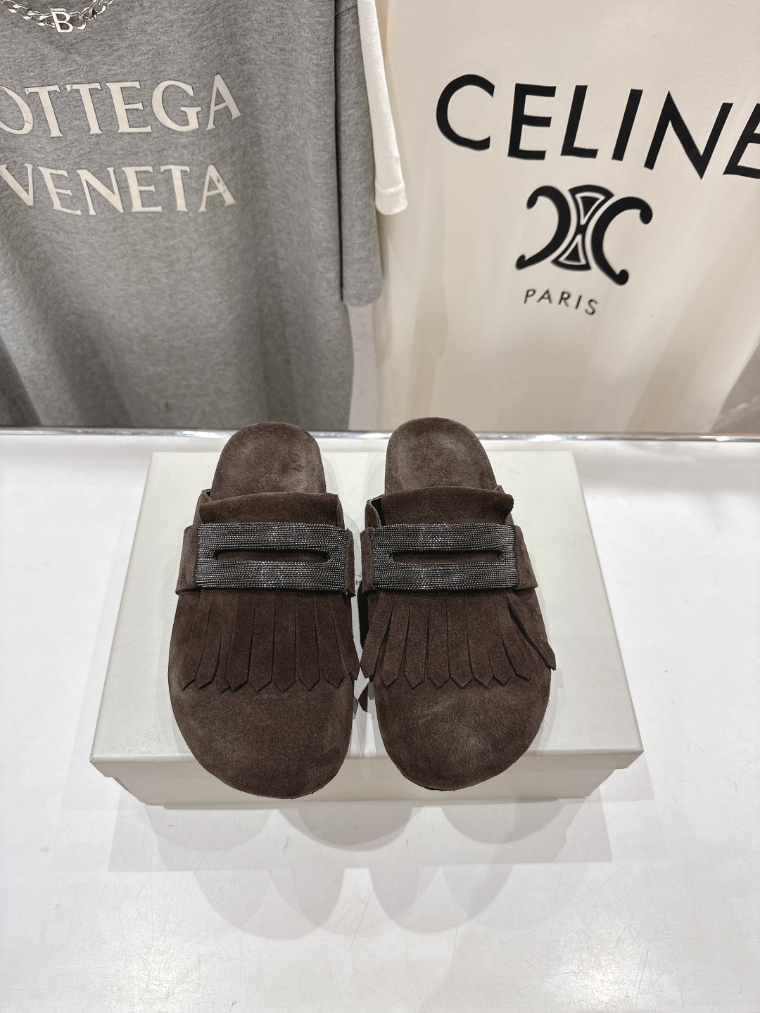 高版本出厂
  Brunello Cucinelli 新款BC 2025ss勃肯沙滩半包拖鞋，博肯凉鞋
