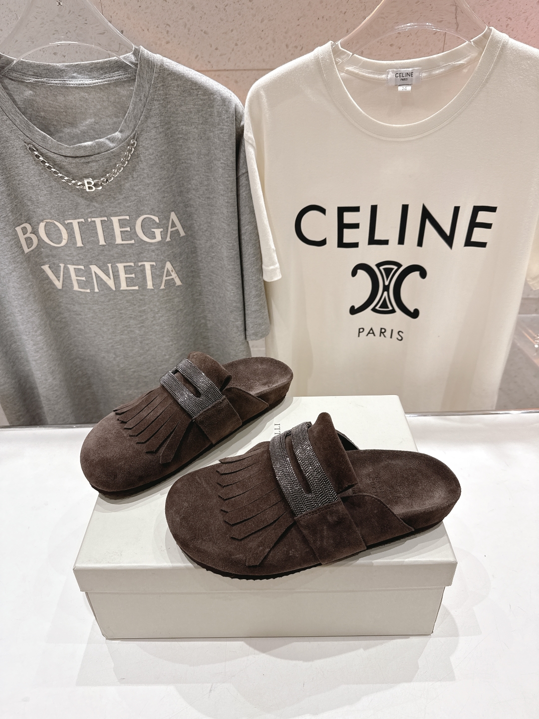 高版本出厂
  Brunello Cucinelli 新款BC 2025ss勃肯沙滩半包拖鞋，博肯凉鞋
