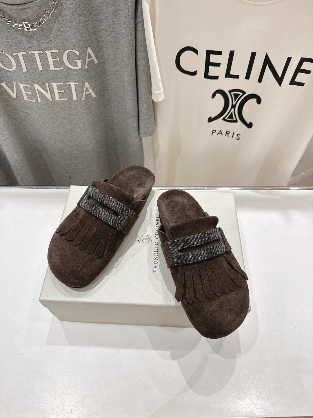 高版本出厂
  Brunello Cucinelli 新款BC 2025ss勃肯沙滩半包拖鞋，博肯凉鞋
