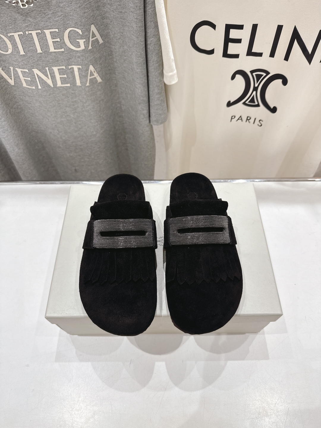 高版本出厂
  Brunello Cucinelli 新款BC 2025ss勃肯沙滩半包拖鞋，博肯凉鞋

