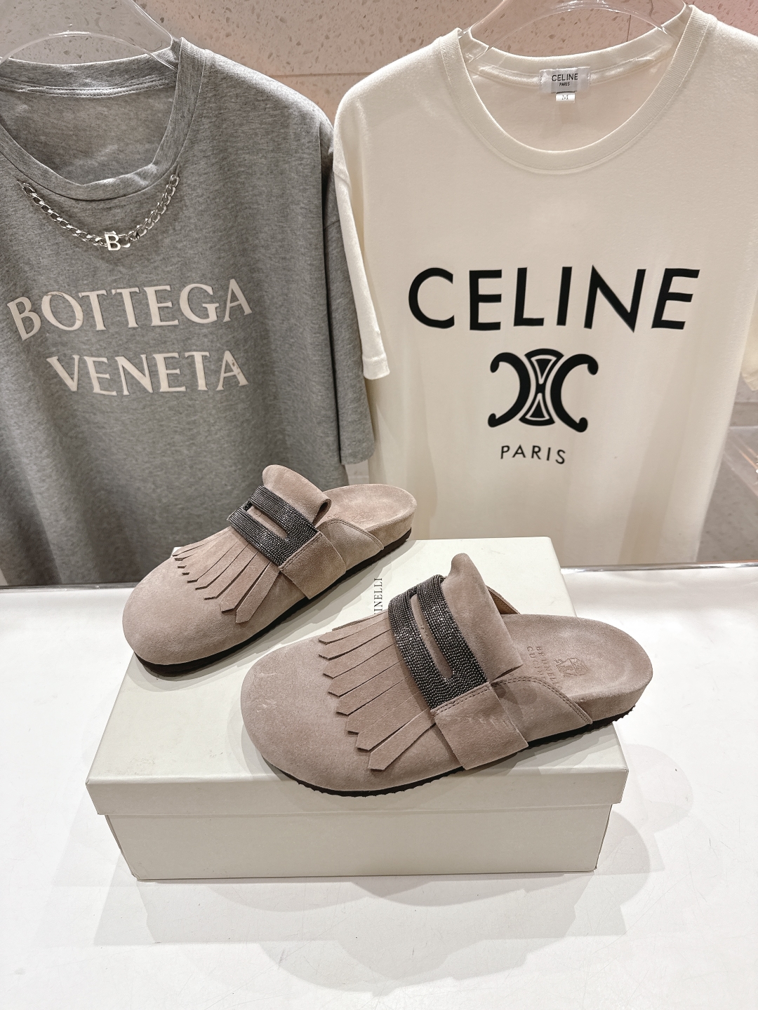 高版本出厂
  Brunello Cucinelli 新款BC 2025ss勃肯沙滩半包拖鞋，博肯凉鞋
