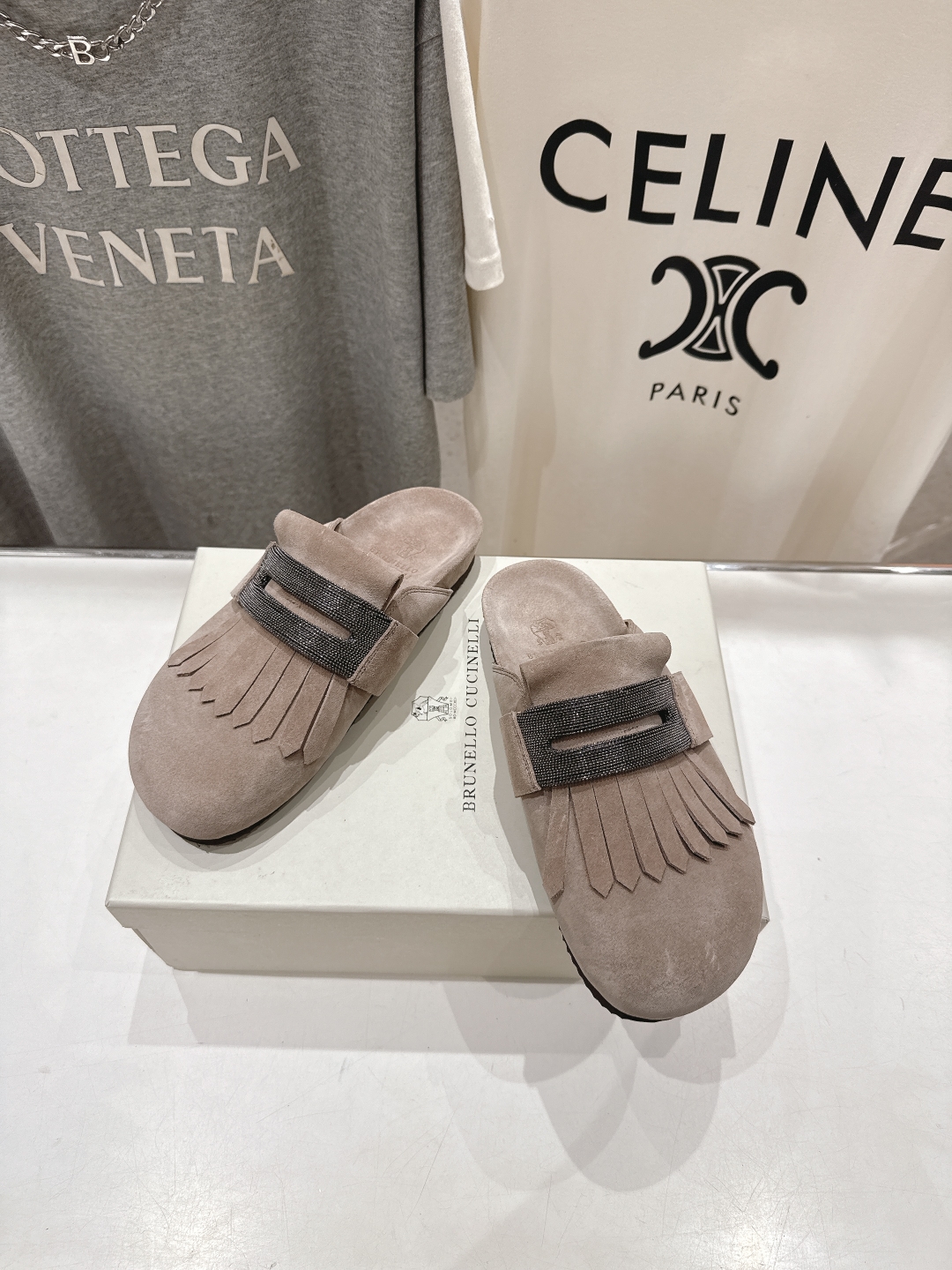 高版本出厂
  Brunello Cucinelli 新款BC 2025ss勃肯沙滩半包拖鞋，博肯凉鞋
