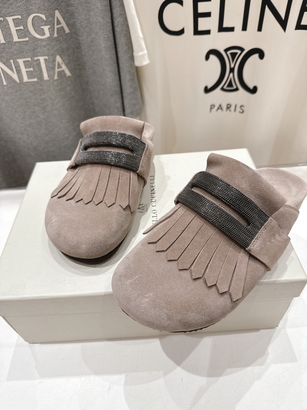 高版本出厂
  Brunello Cucinelli 新款BC 2025ss勃肯沙滩半包拖鞋，博肯凉鞋
