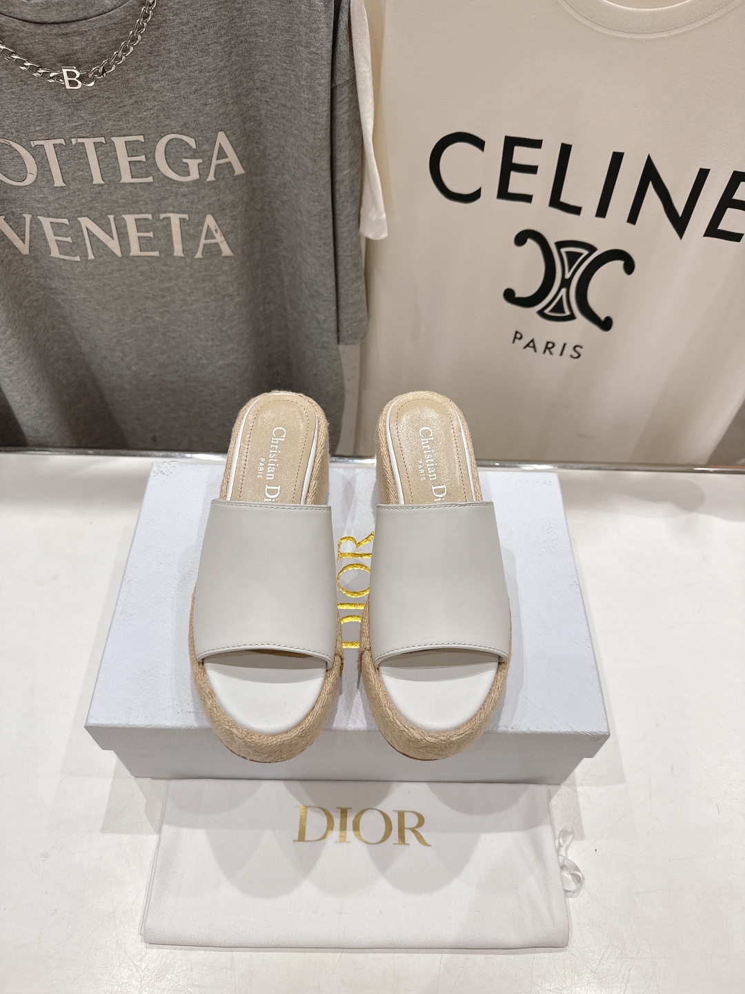 Dior White Leather Wedge Sandals, Women's Summer 2025 Collection 3 cmp a1745068208032 7667