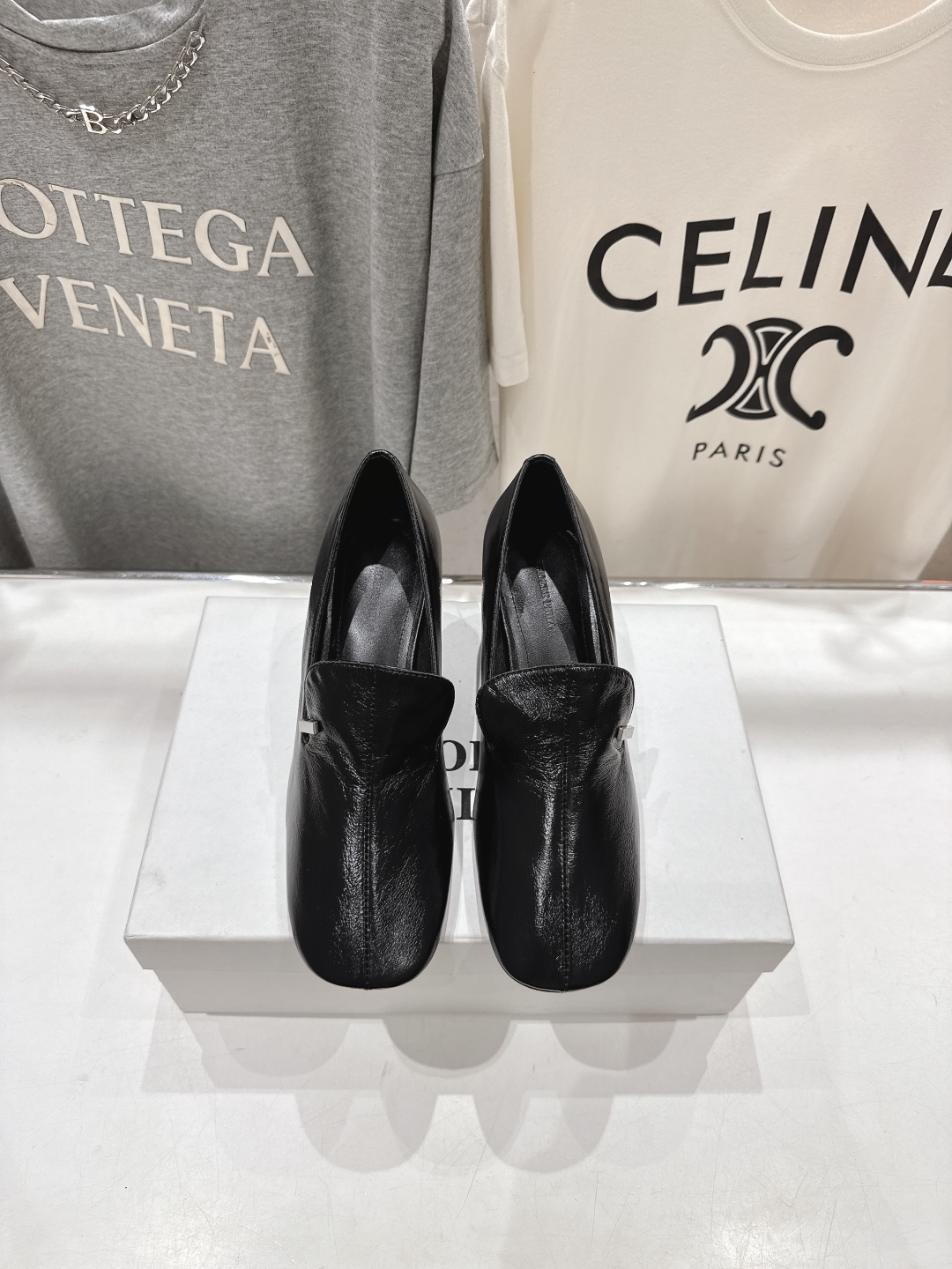 Celine Women's Black Leather High Heel Pumps Retro Style Dress Shoes 3 cmp a1745239770694 5557