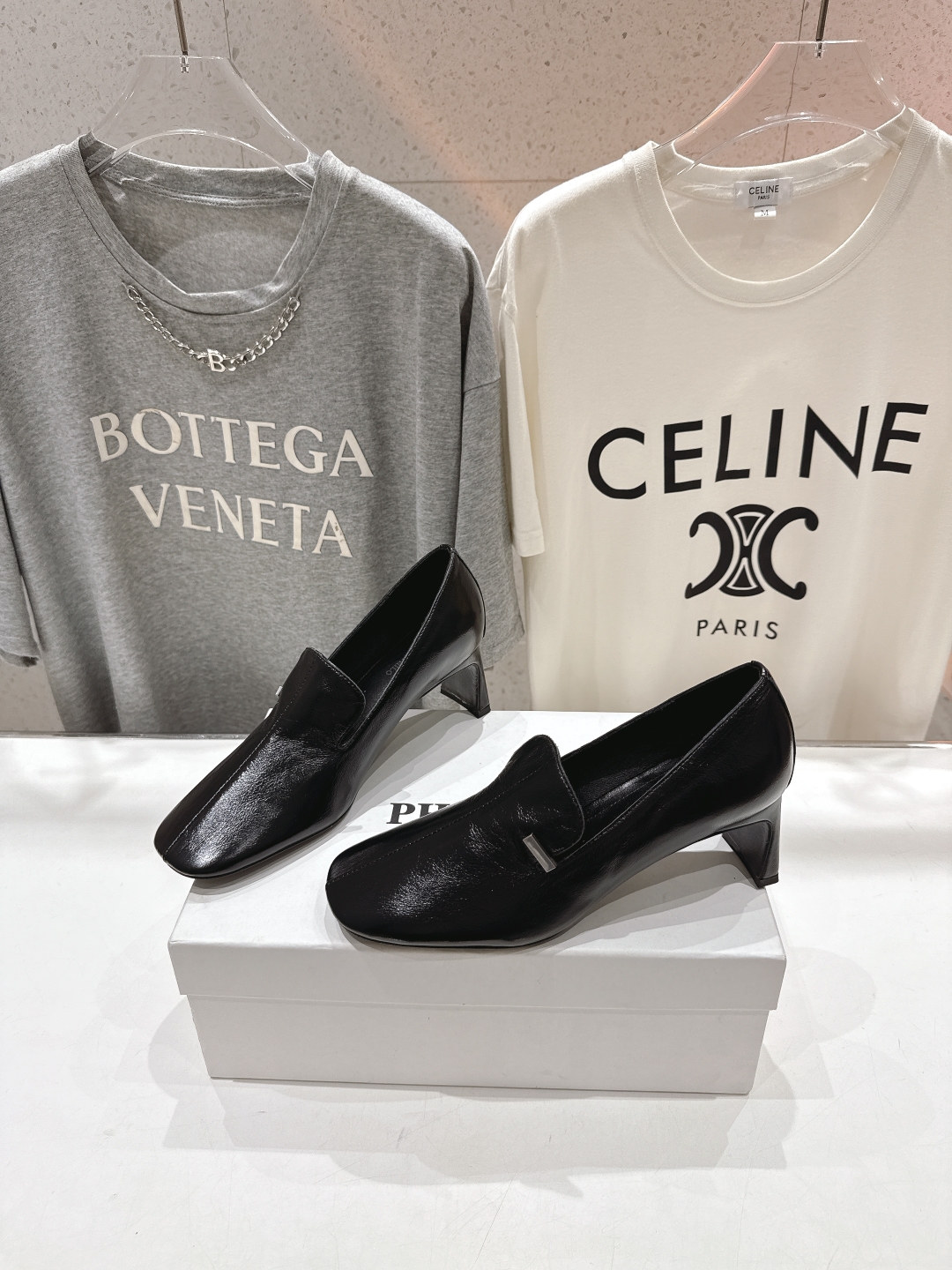 Celine Women's Black Leather High Heel Pumps Retro Style Dress Shoes 2 cmp a1745239770707 2857