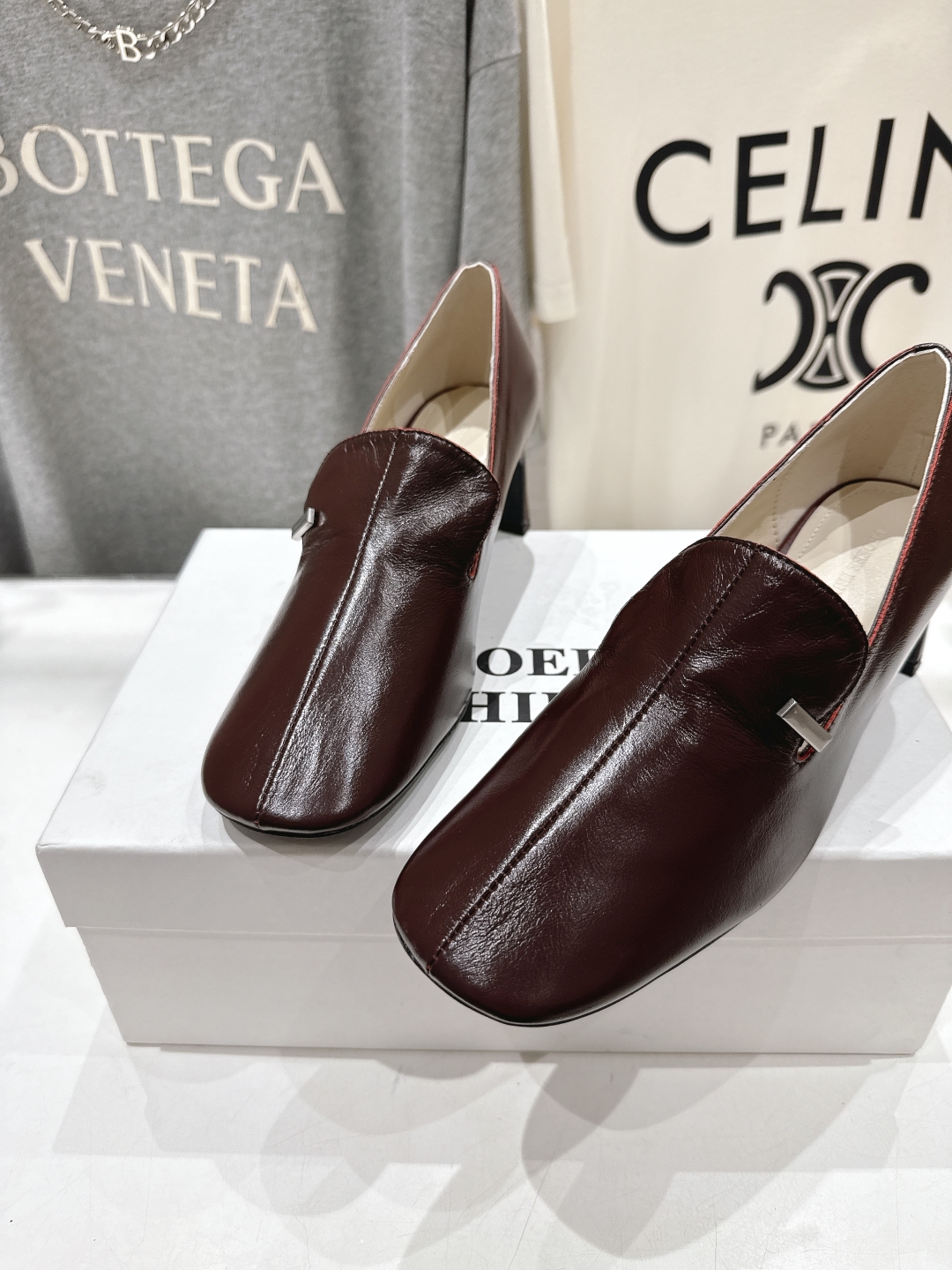 Phoebe Philo Inspired Leather Heeled Loafers - Retro Chic Comfort Shoes 7 cmp a1745240018147 5664