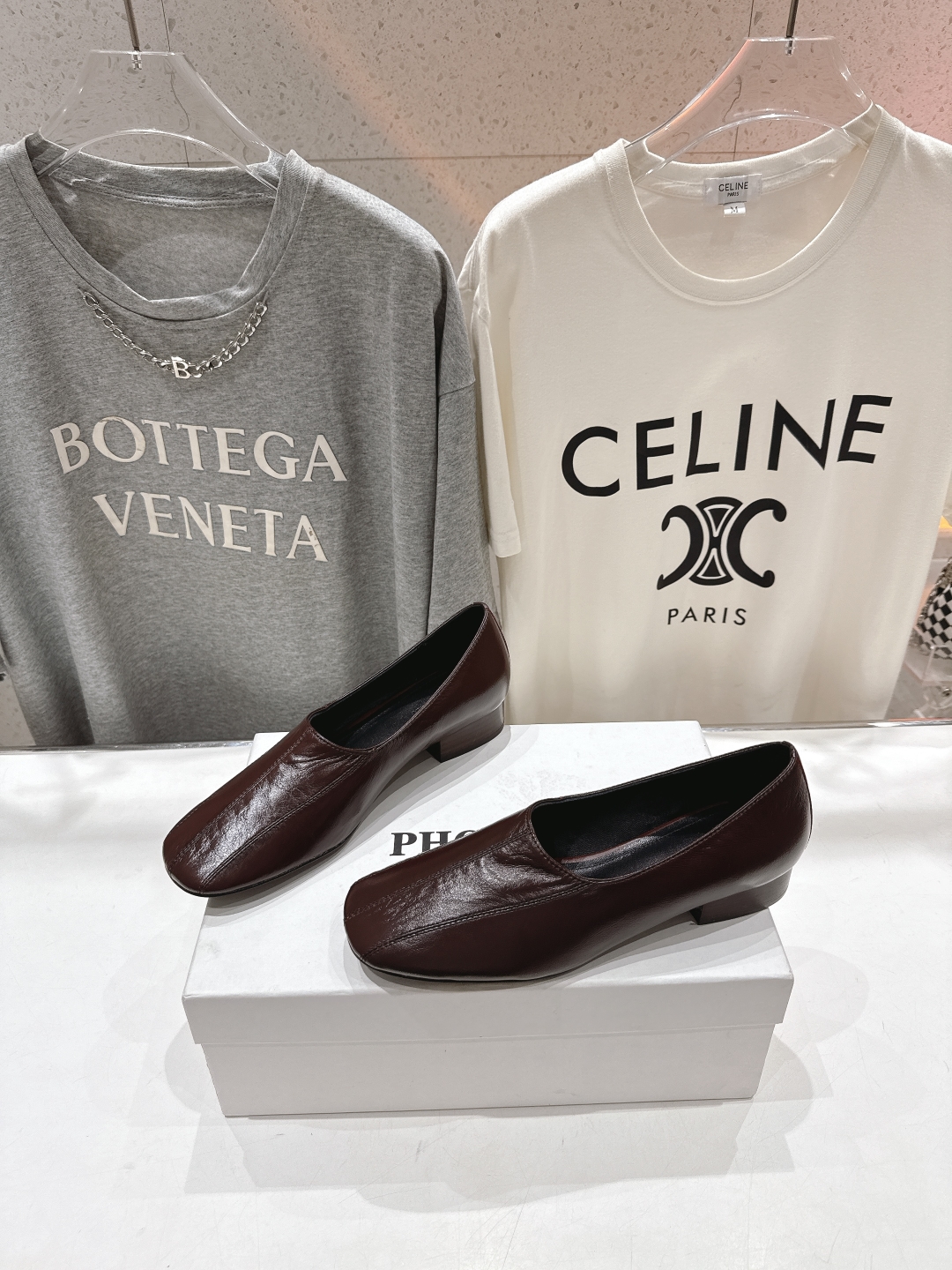 Phoebe Philo Women's Leather Heeled Loafers - Fashionable and Comfortable 1 Phoebe Philo Women's Leather Heeled Loafers - Fashionable and Comfortable