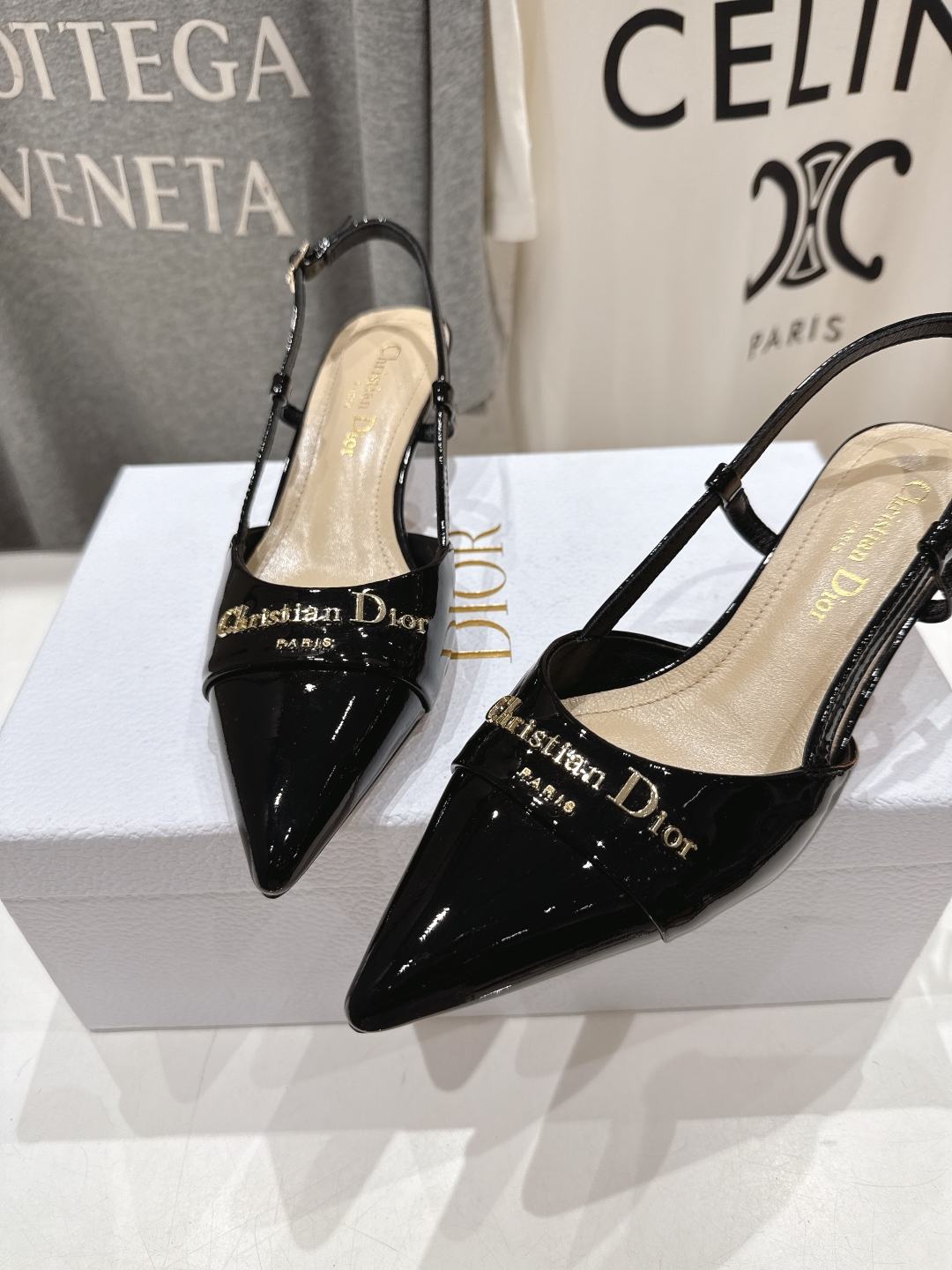 高版本出厂 
  DIOR*迪奥D家2025ss春夏新款尖头高跟鞋凉鞋时装鞋！顶级版本～
超美的脚踝扣上