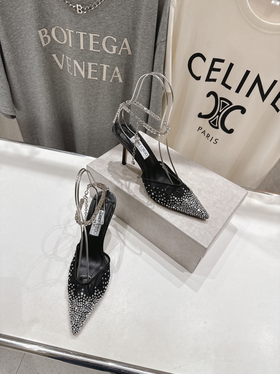 高版本出厂
  JIMMY CHOO*｜JC/吉米周2025ss新款简约烫钻高跟鞋凉鞋

原版套楦，完美