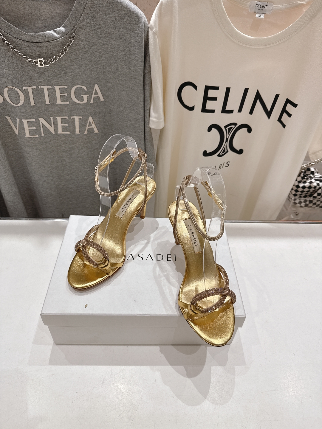 高版本出厂
  CASADEI｜卡桑帝 2025/ss 𝐧𝐞𝐰 夏季新品水晶钻高跟鞋凉鞋
F/W25最性