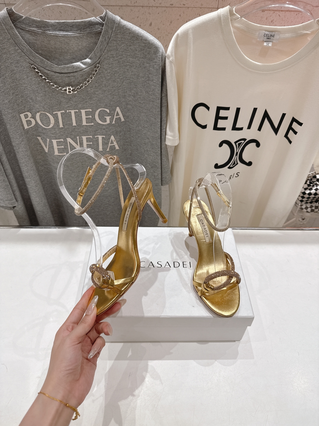 高版本出厂
  CASADEI｜卡桑帝 2025/ss 𝐧𝐞𝐰 夏季新品水晶钻高跟鞋凉鞋
F/W25最性