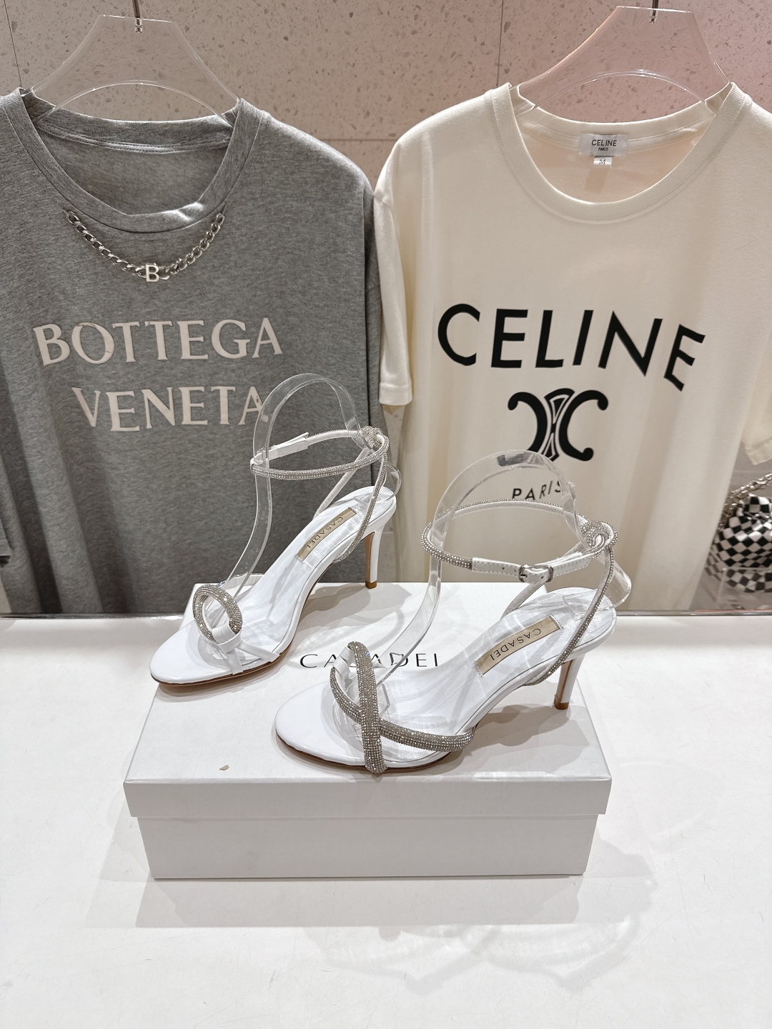 高版本出厂
  CASADEI｜卡桑帝 2025/ss 𝐧𝐞𝐰 夏季新品水晶钻高跟鞋凉鞋
F/W25最性