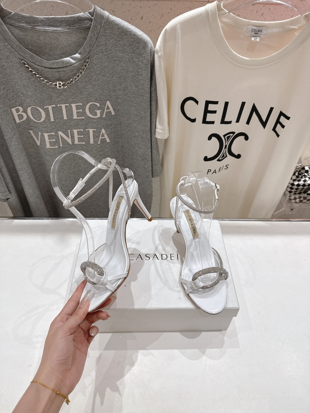 高版本出厂
  CASADEI｜卡桑帝 2025/ss 𝐧𝐞𝐰 夏季新品水晶钻高跟鞋凉鞋
F/W25最性
