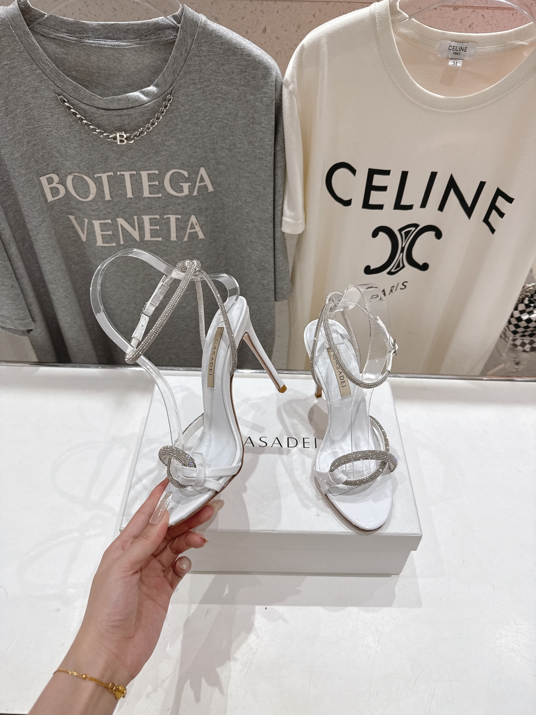高版本出厂
  CASADEI｜卡桑帝 2025/ss 𝐧𝐞𝐰 夏季新品水晶钻高跟鞋凉鞋
F/W25最性