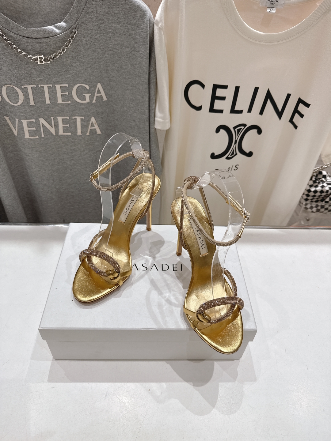 高版本出厂
  CASADEI｜卡桑帝 2025/ss 𝐧𝐞𝐰 夏季新品水晶钻高跟鞋凉鞋
F/W25最性