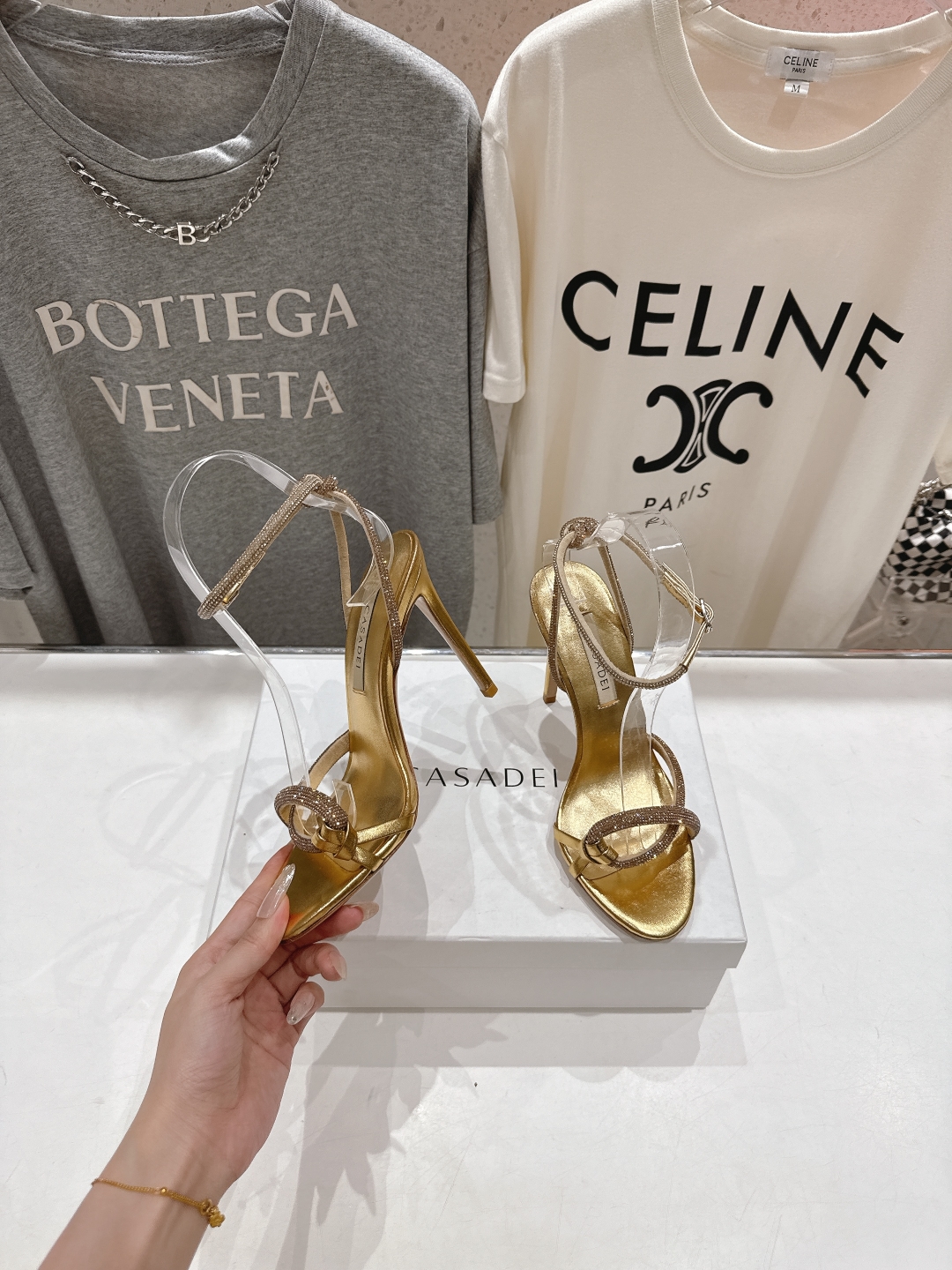 高版本出厂
  CASADEI｜卡桑帝 2025/ss 𝐧𝐞𝐰 夏季新品水晶钻高跟鞋凉鞋
F/W25最性