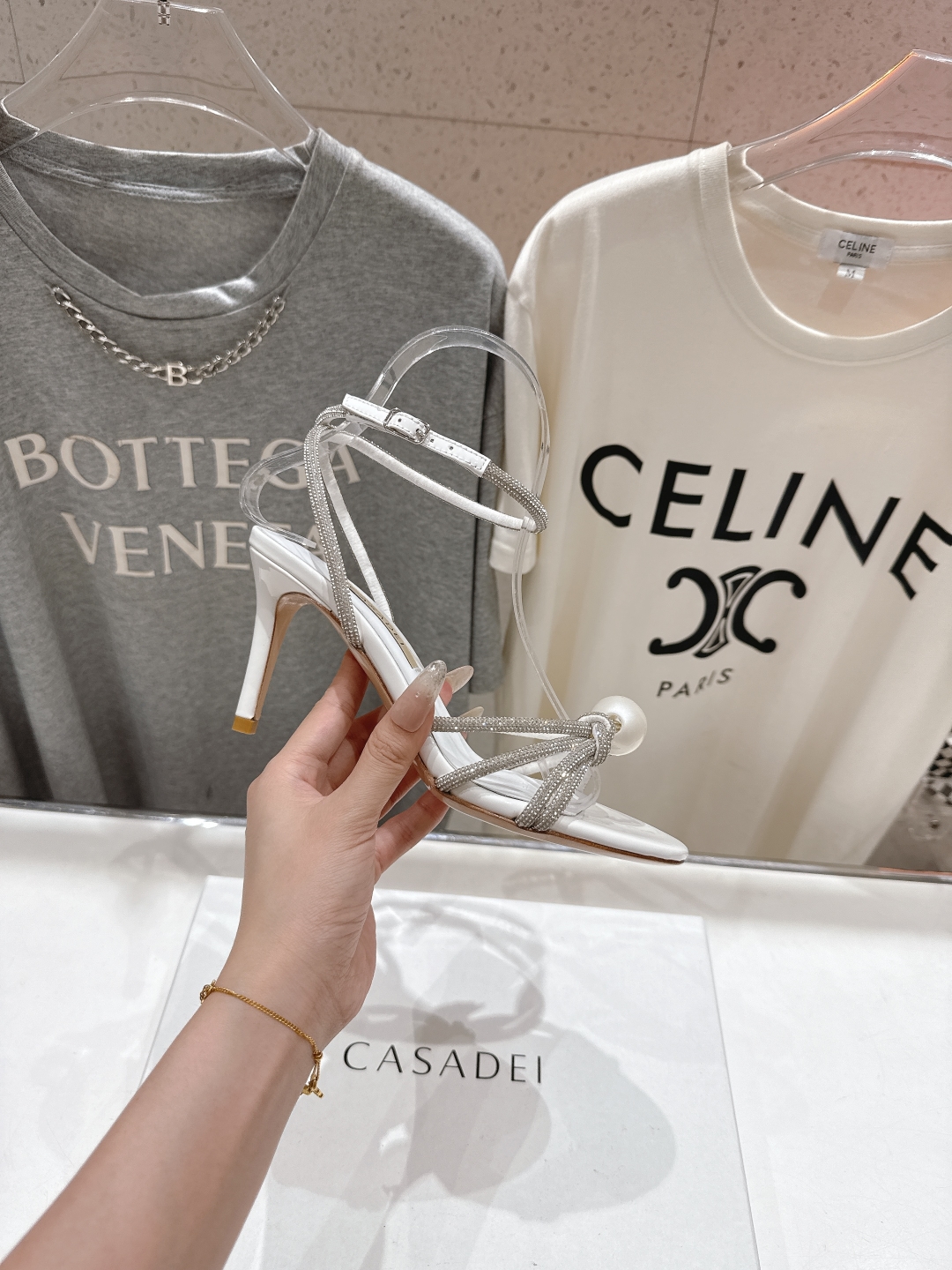 高版本出厂
  CASADEI｜卡桑帝 2025/ss 𝐧𝐞𝐰 夏季新品水晶钻高跟鞋凉鞋
F/W25最性