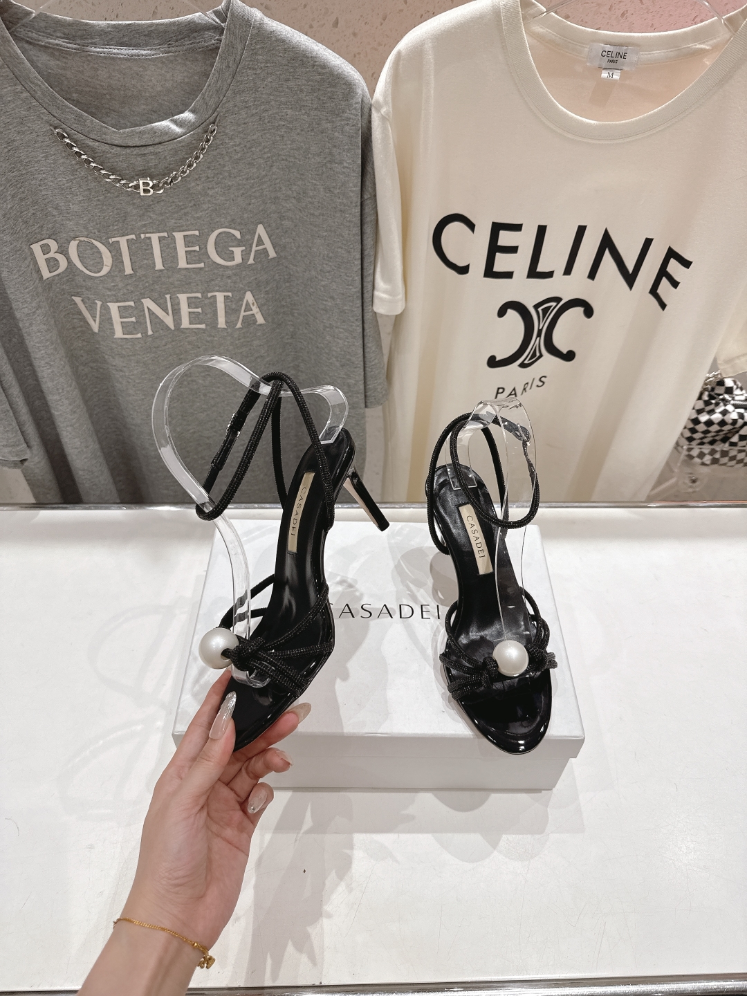 高版本出厂
  CASADEI｜卡桑帝 2025/ss 𝐧𝐞𝐰 夏季新品水晶钻高跟鞋凉鞋
F/W25最性