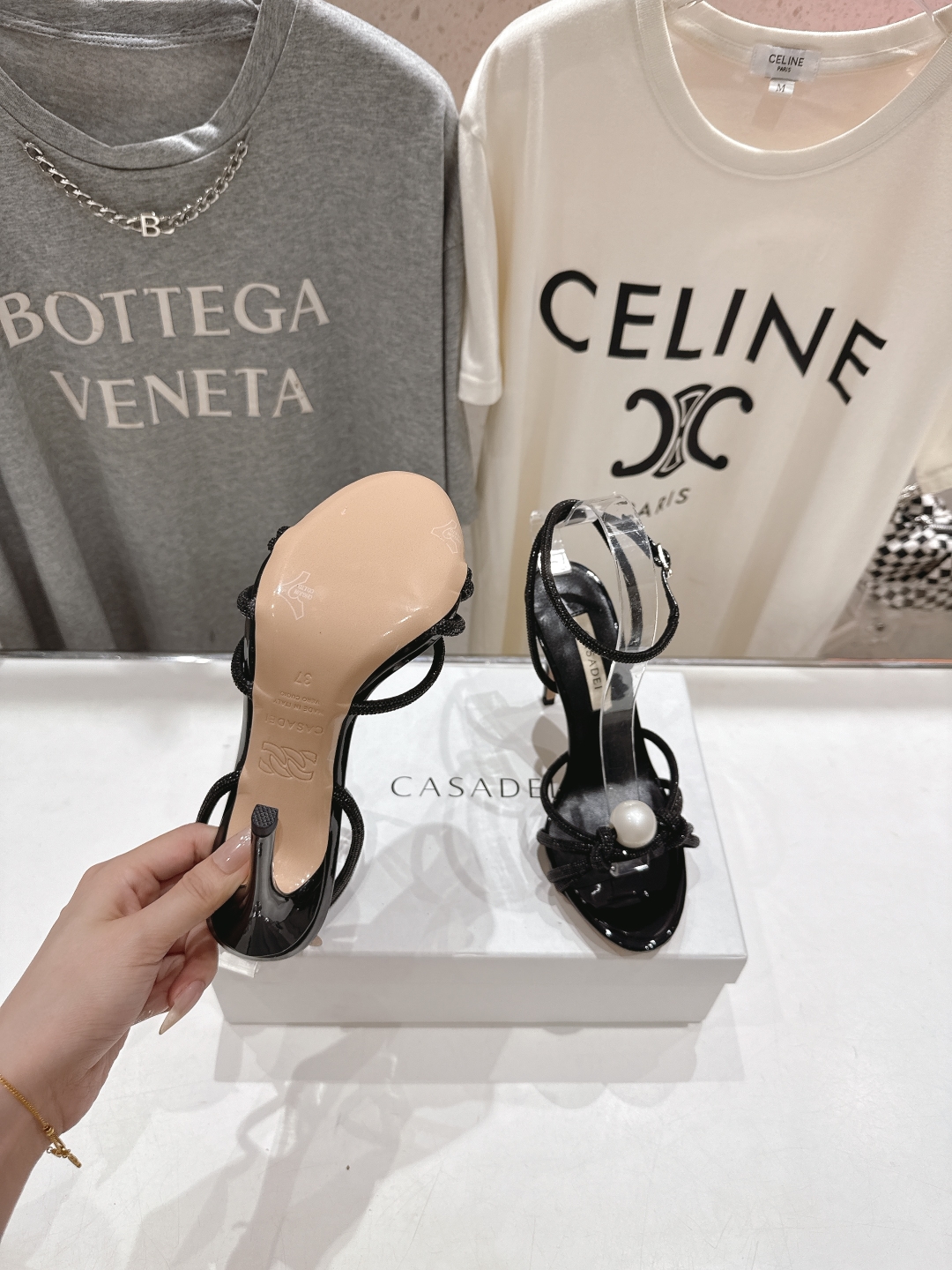 高版本出厂
  CASADEI｜卡桑帝 2025/ss 𝐧𝐞𝐰 夏季新品水晶钻高跟鞋凉鞋
F/W25最性