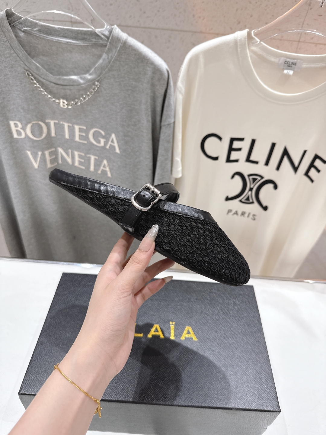 高版本出厂 
 独家新品 Alaia 阿莱亚25ss/ 走秀款平底半拖网面鞋 最近超火的一款平底鞋

章