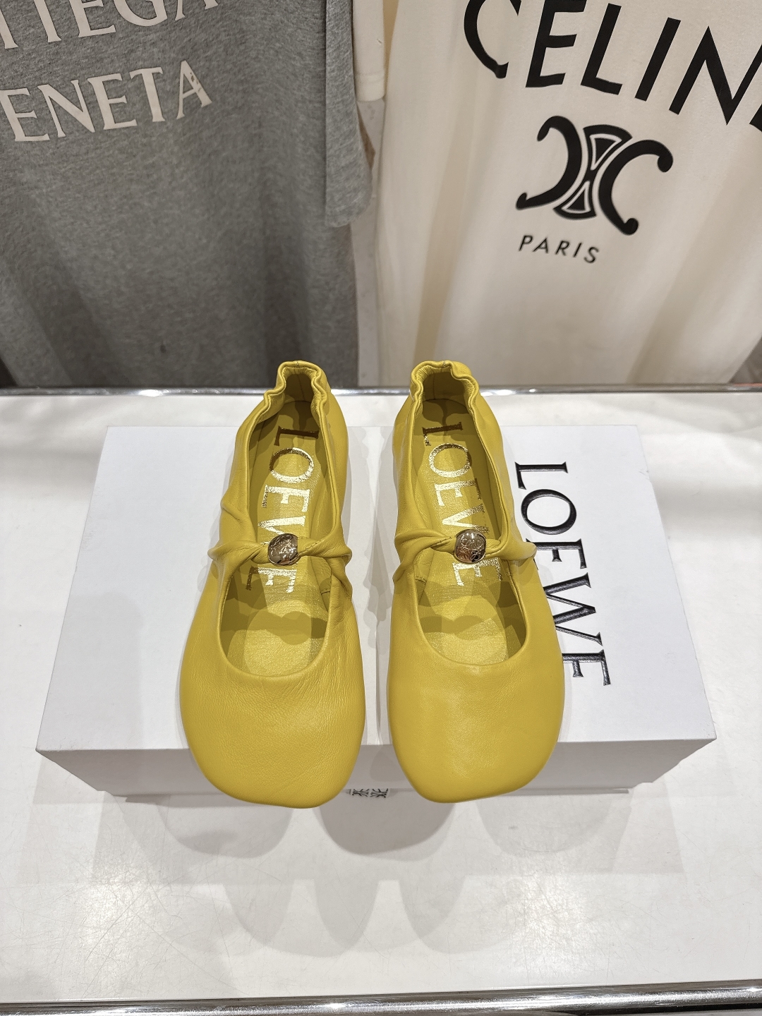 高版本出厂    
 LOEWE罗意威2025ss新款超软超舒适平底玛丽珍乐福鞋芭蕾舞鞋，国外购原板1：